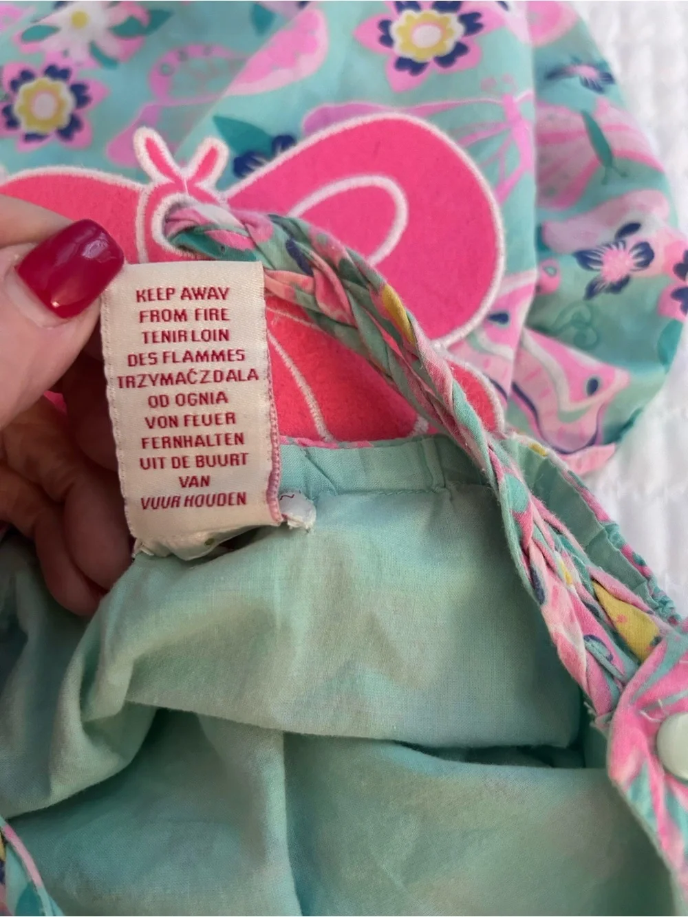 Sigrid Olsen Kids Aqua and Pink Floral Butterfly Dress. Size 6